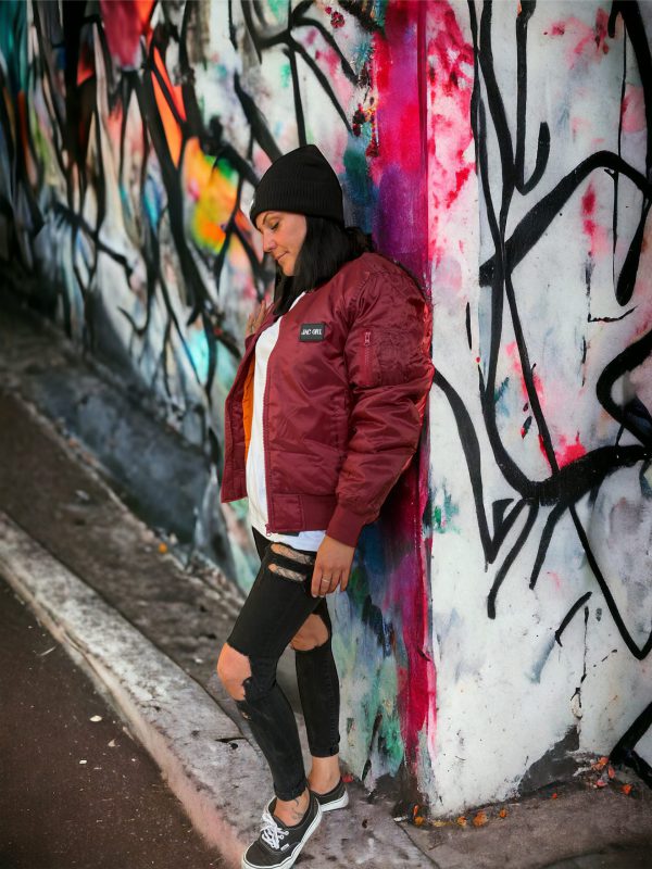 JAC ORI. Bomber Pilot Jacket Burgundy – Bild 6