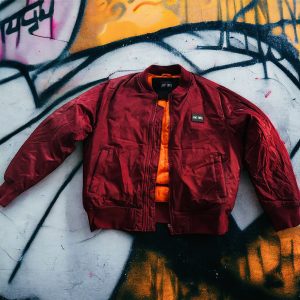 JAC ORI. Bomber Pilot Jacket Burgundy